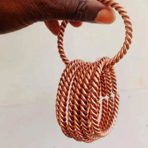 Copper Bangle Twisted